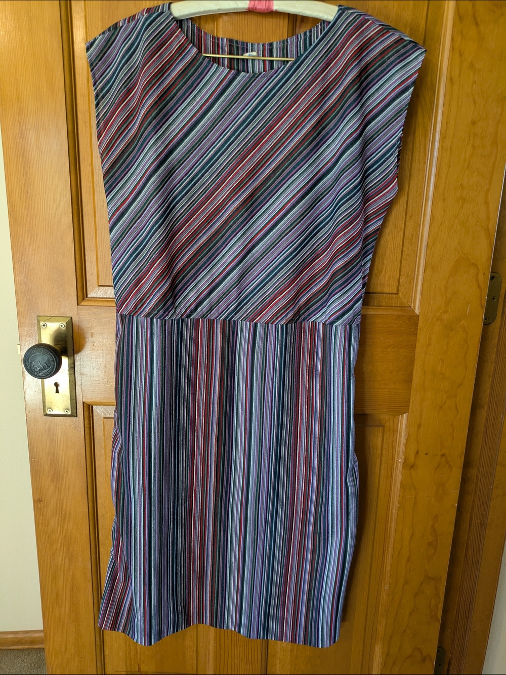 Striped Multi-Color Sleeveless Sheath Dress